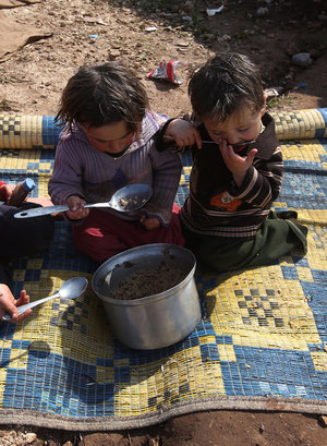 refugiados niños siria