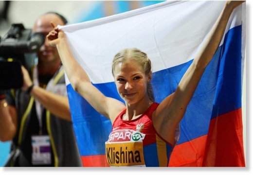 Darya Klishina, saltadora de longitud rusa.