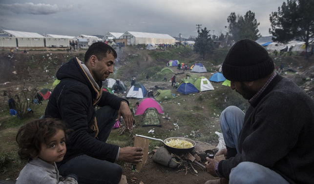 familia refugiada España