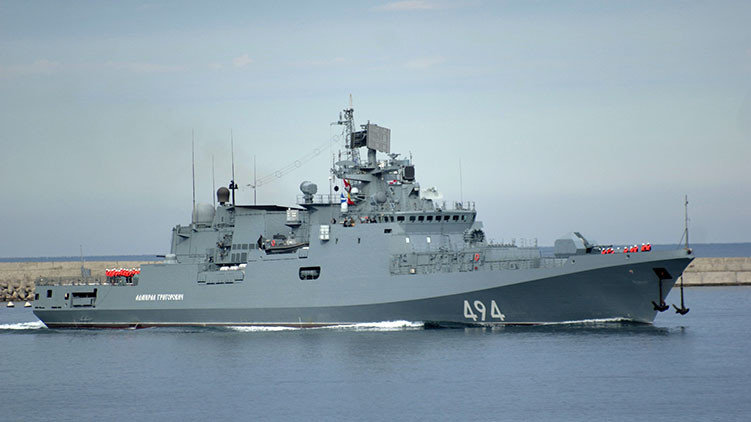 La fragata rusa Admiral Grigoróvich.
