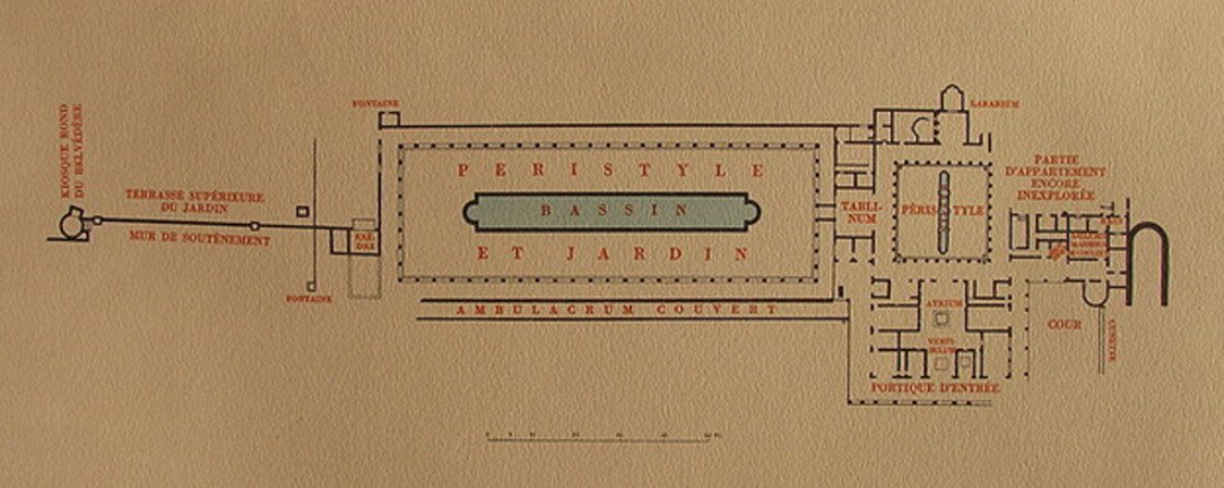 Plano de la Villa de los Papiros