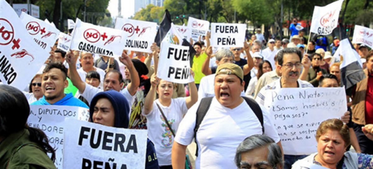 Protesta por gasolinazo en Ciudad de México