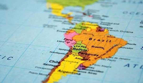 mapa mundi América Latina