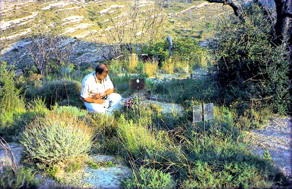 Fernando García, padre de Miriam, rezando ante la fosa