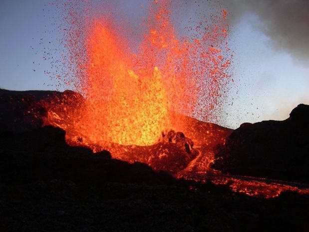  volcán Pitón de la Fournaise