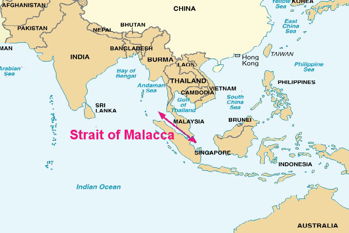 Clic para aumentar Straits of Malacca map