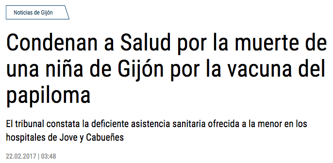 sentencia HPV
