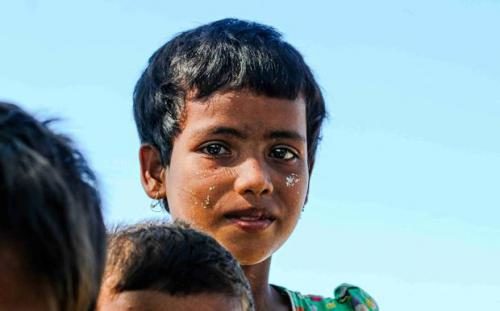 Niños del campo de refugiados del ACNUR