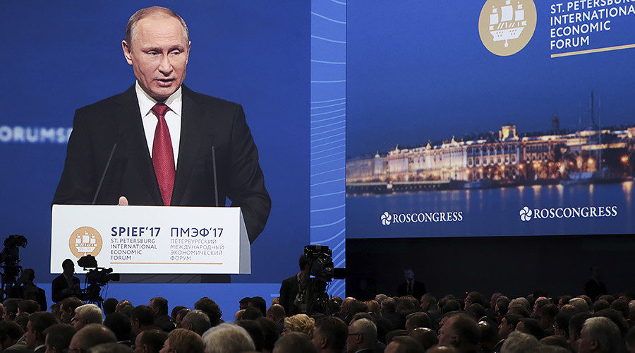 Russian President Vladimir Putin at the St. Petersburg International Economic Forum (SPIEF)