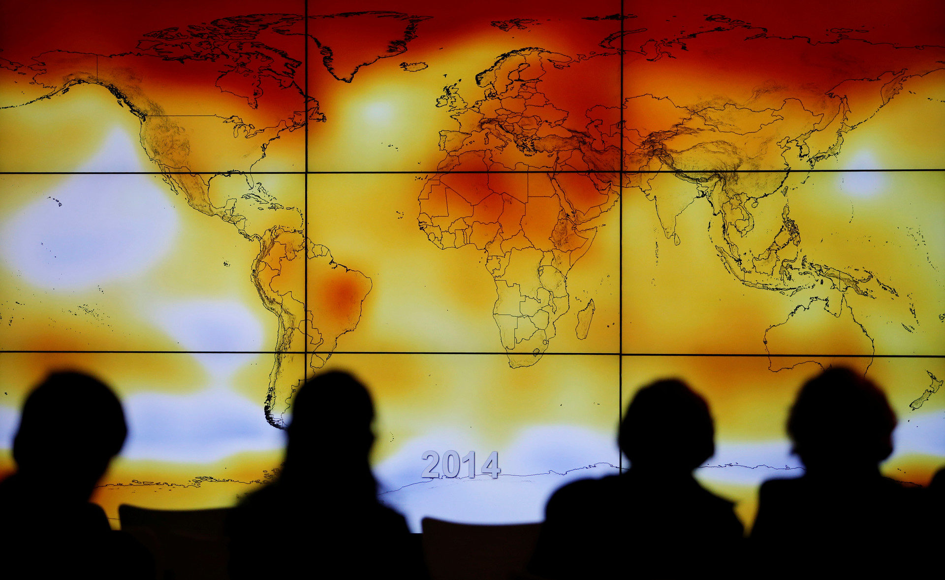 Mapa con las anomalías climáticas mundiales