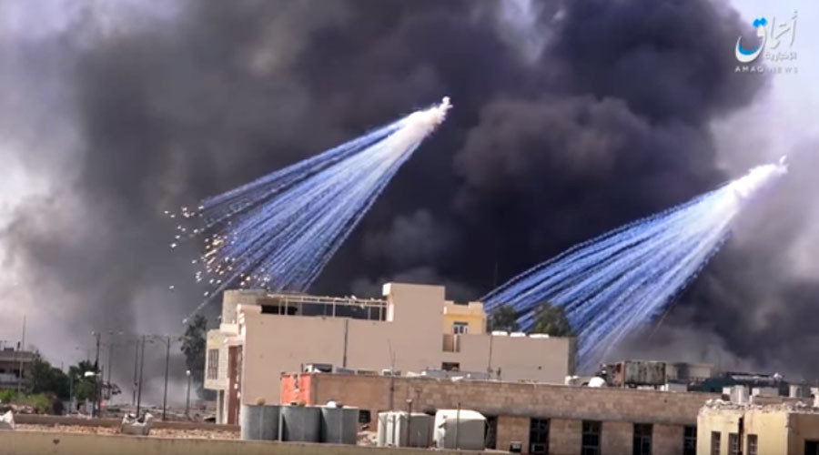 white phosphorus munitions in Raqqa