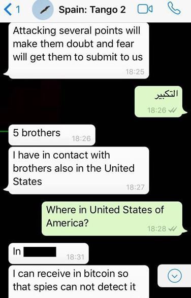 Quinta captura de la conversación entre espías y Younes Abouyaaqoub.