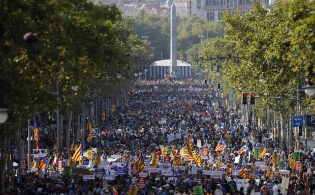 La manifestación en Barcelona contra el terrorismo