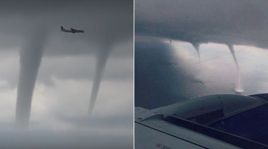 plane flying through tornadoes Sochi