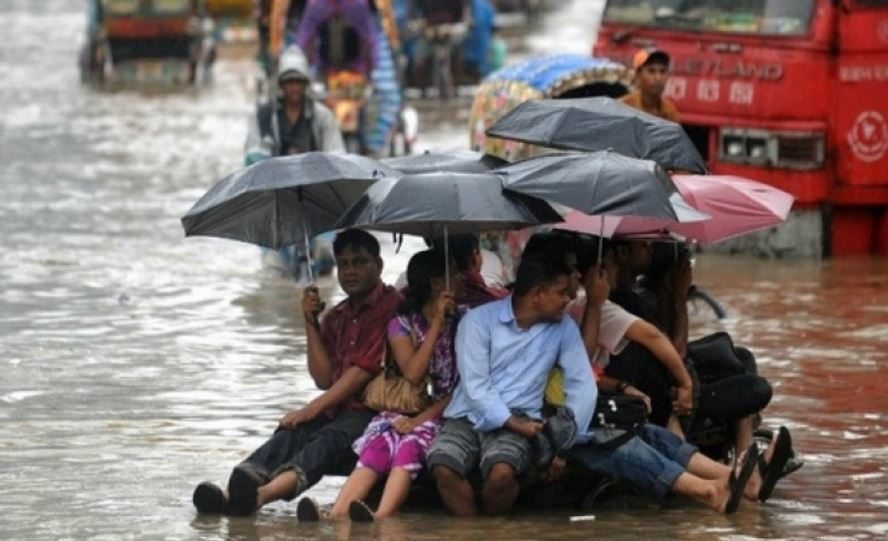 Devastadoras inundaciones en el subcontinente indio en agosto de 2017.