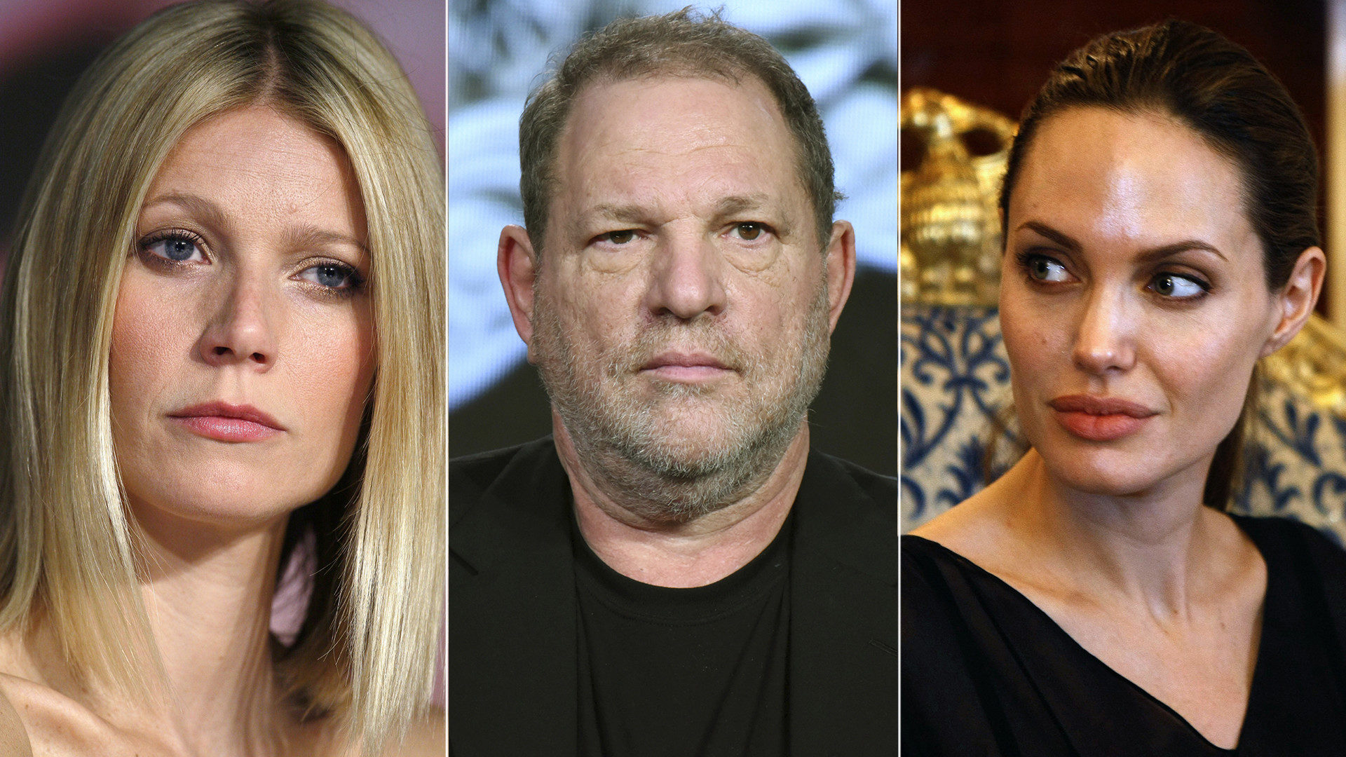 Gwyneth Paltrow, Harvey Weinstein y Angelina Jolie