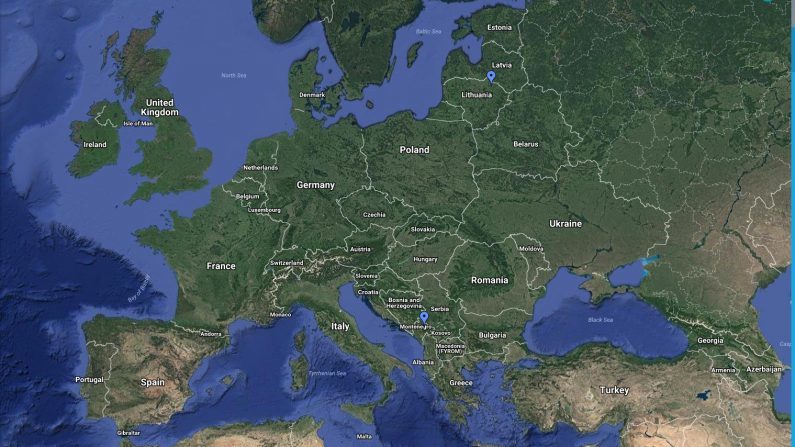 mapa europa nube radiactiva