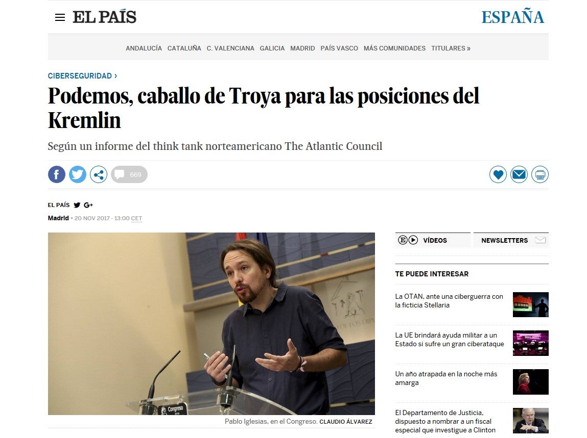 El País Pablo Iglesias Podemos Kremlin