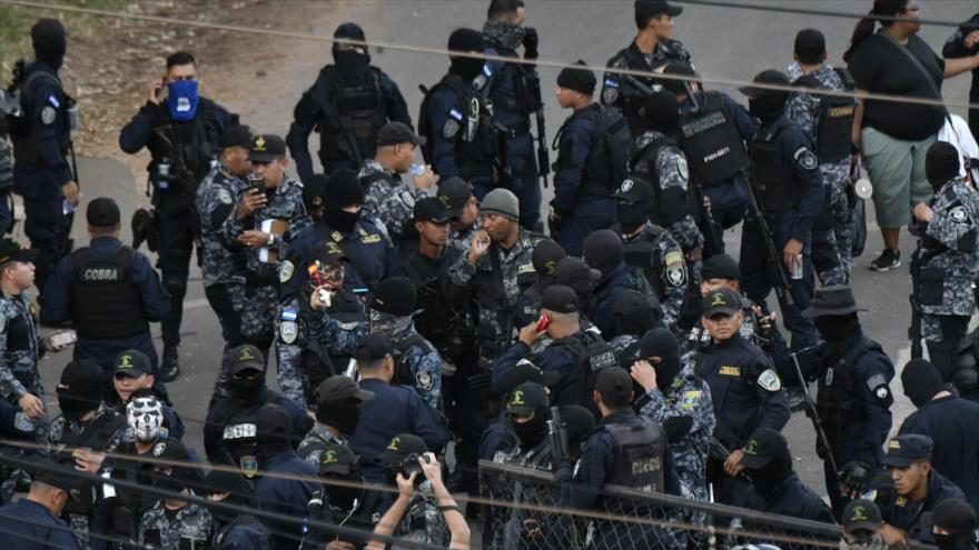 policia honduras huelga