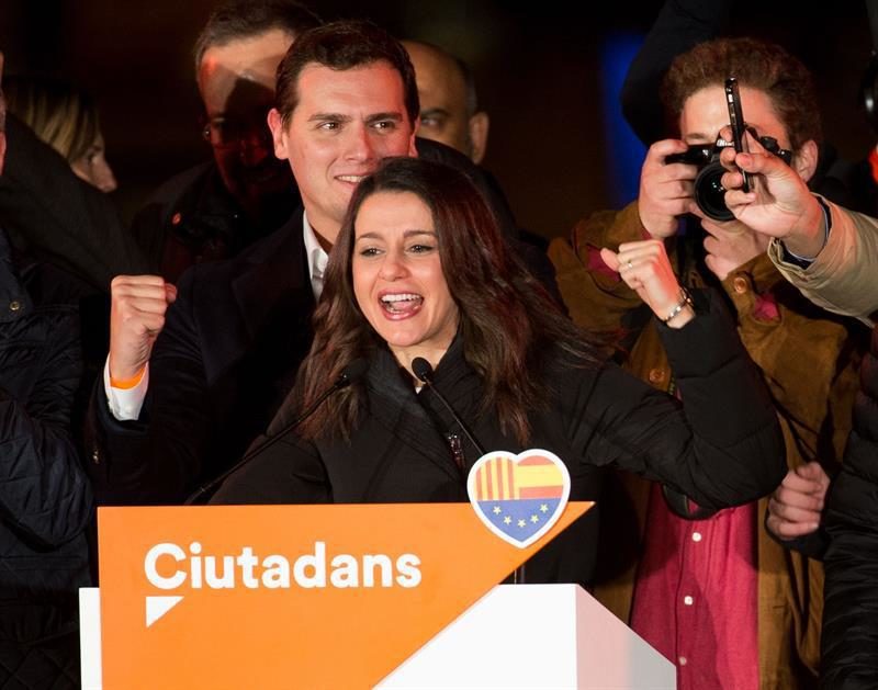 La candidata de Ciudadanos a la presidencia de la Generalitat, Inés Arrimadas.