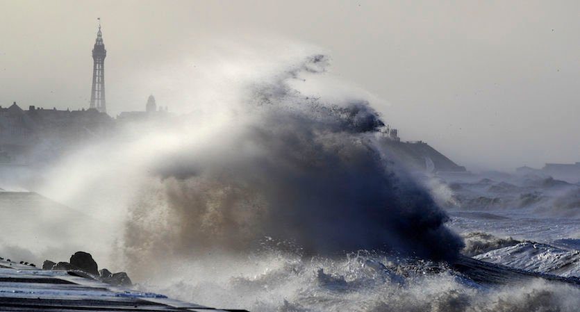 Blackpool wave storm eleanor