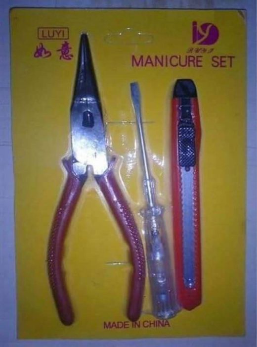 Manicure set made in China