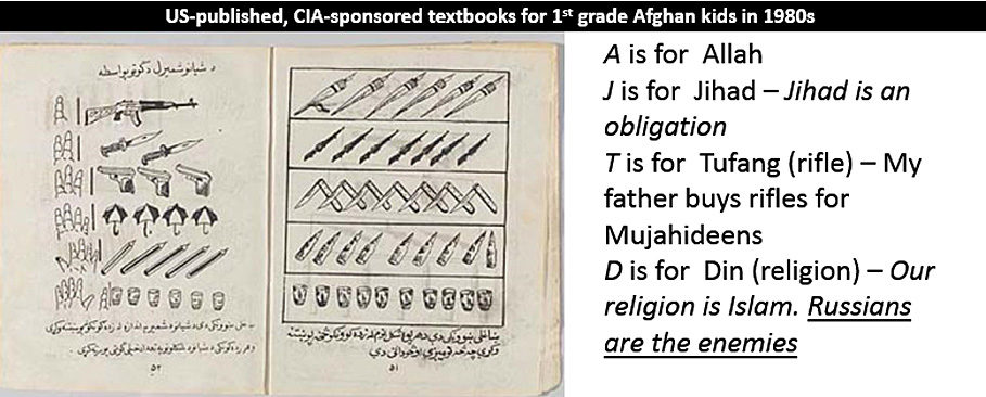 CIA textbooks kids Afghanistan