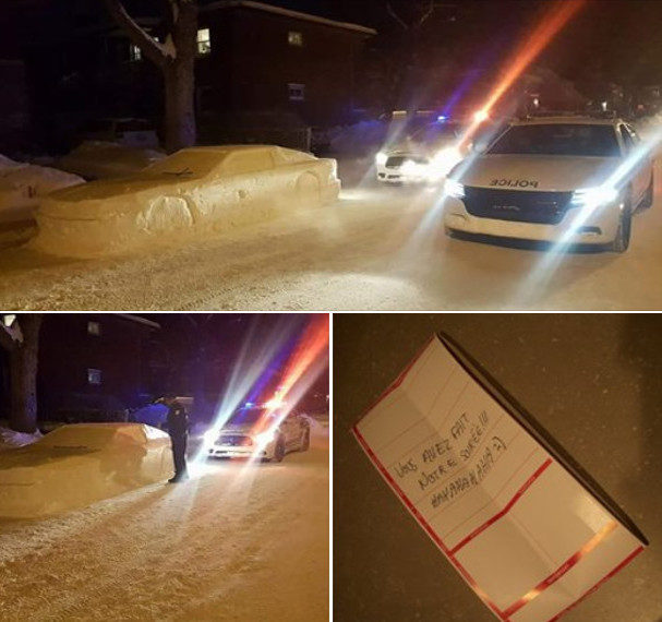 police snow car