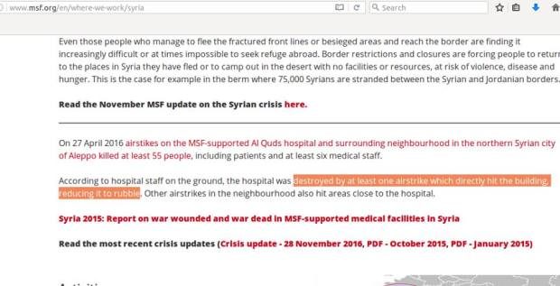MSF statement