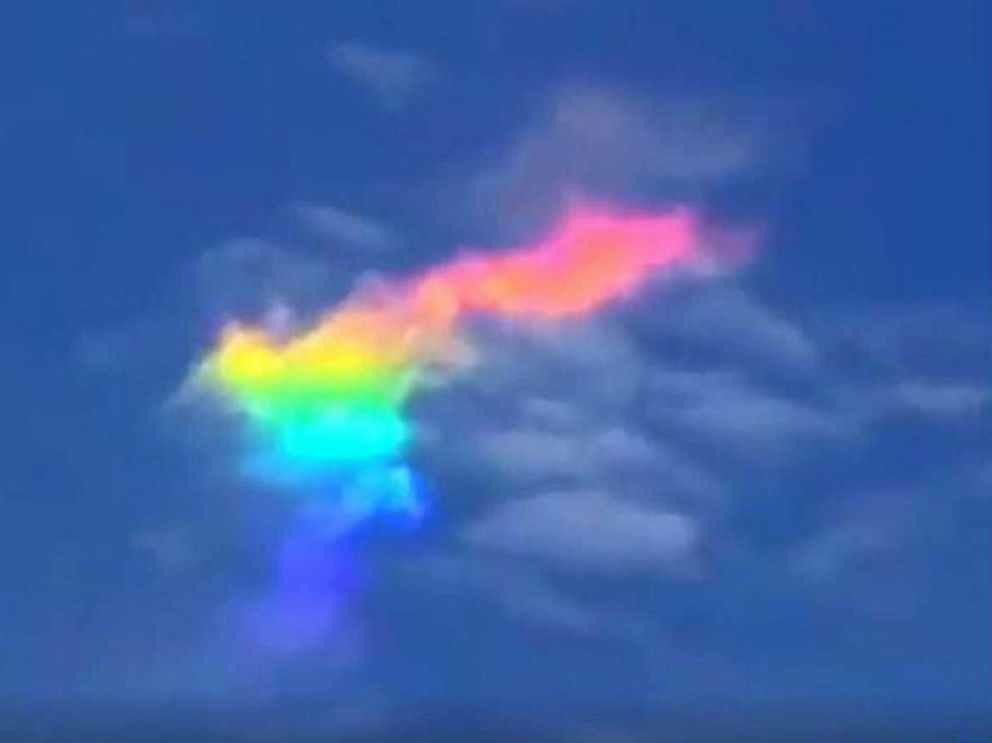 Rainbow cloud over Brazil