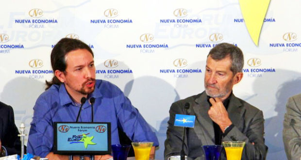 Pablo Iglesias con el exgeneral de la OTAN Julio Rodríguez, ahora miembro de Podemos.