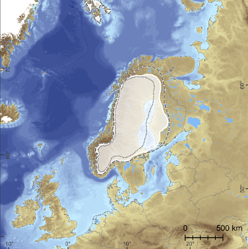 capa hielo Escandinavia era de hielo