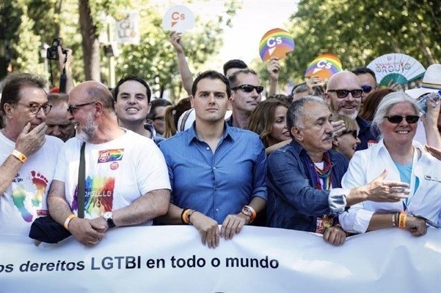 El partido de Albert Rivera también se suma al apoyo del movimiento LGBT.