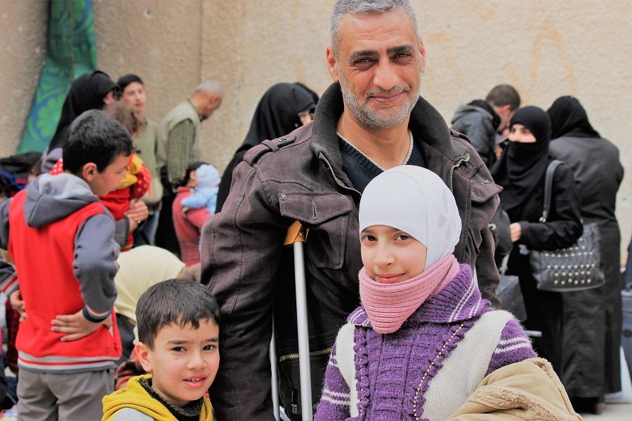 syrian family happy