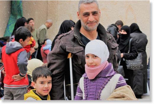 syrian family happy