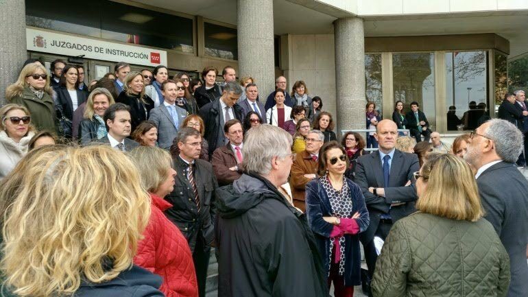 Parón de magistrados y  fiscales ante los juzgados de Madrid