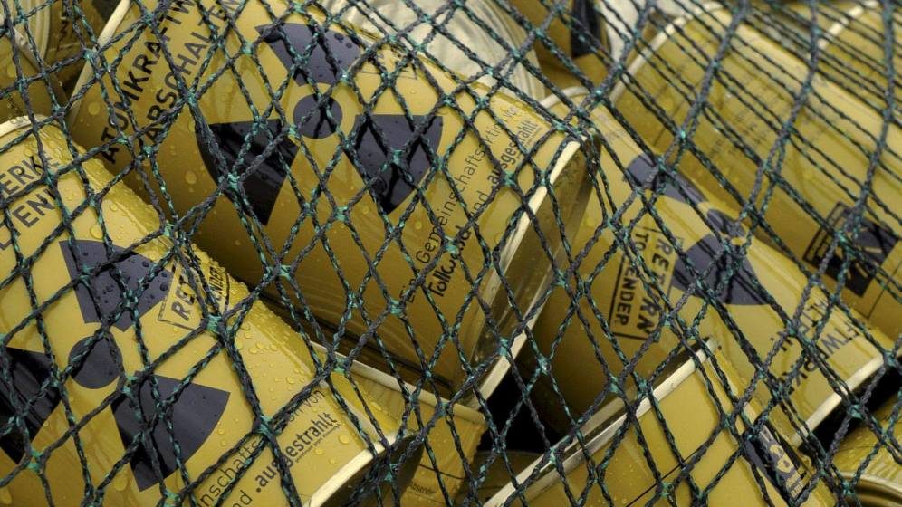 Contenedores con residuos nucleares.