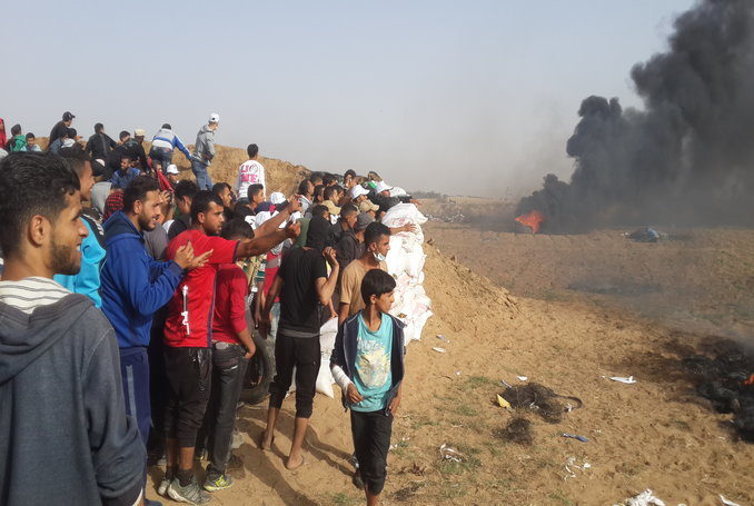 Gaza land day march return protest