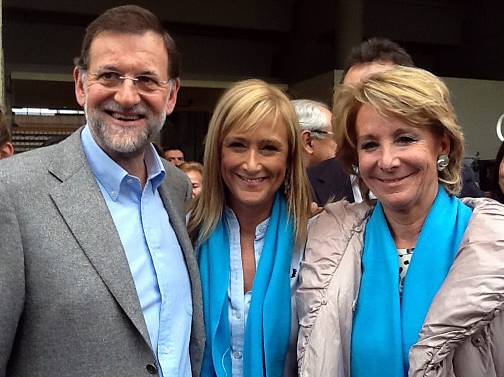 Mariano Rajoy, Cristina Cifuentes y Esperanza Aguirre