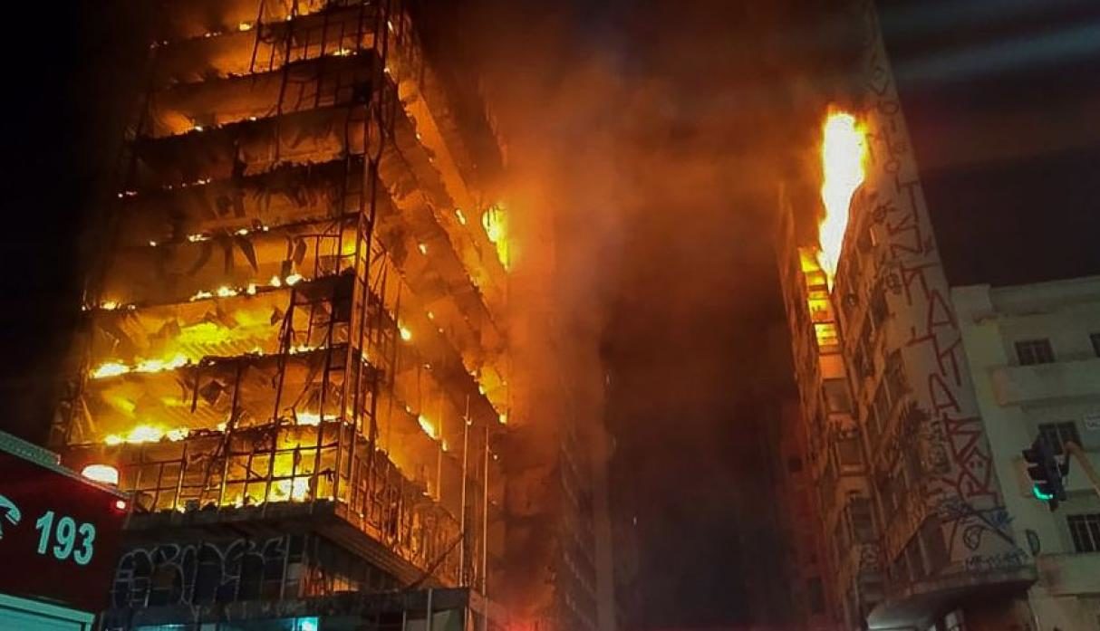 Sao Paulo: Colapso de un rascacielos en llamas deja un muerto