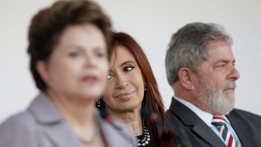 Dilma Rousseff, Cristina Kirchner y Lula da Silva