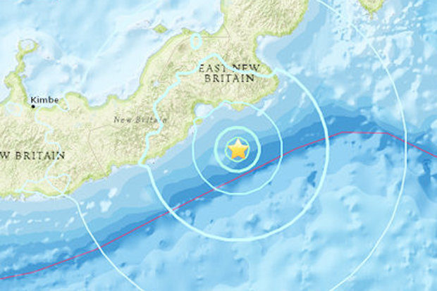 The quake struck off the coast of Papua New Guinea