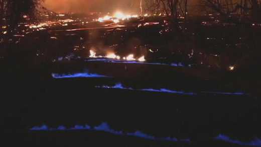 kilaeua methane blue flame hawaii