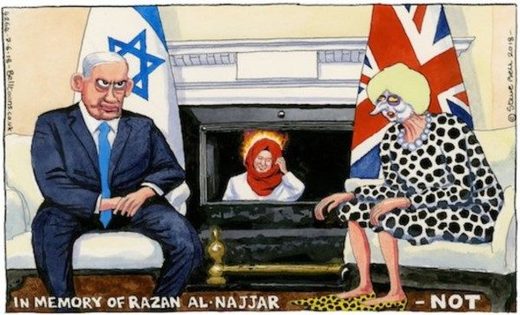 cartoon Steve Bell Netanyahu Theresa May