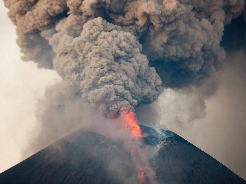 El volcán Telica explota en Nicaragua.