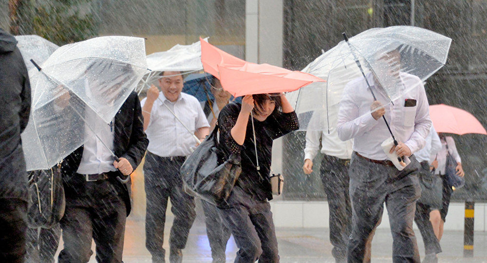 rain storm japan