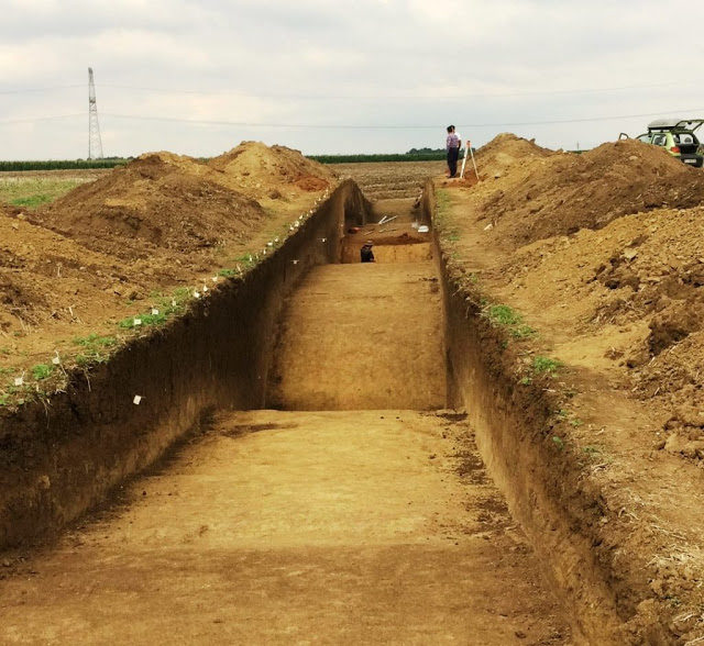 Romanian Bronze Age citadel,Trabajo en el sitio de la ciudadela de la Edad de Bronce.