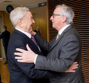 George Soros and EU President Jean Claude Juncker