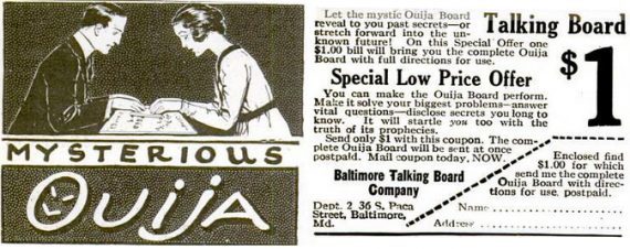 Ouiji board ad
