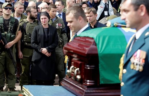 funeral de Aleksandr Zakharchenko